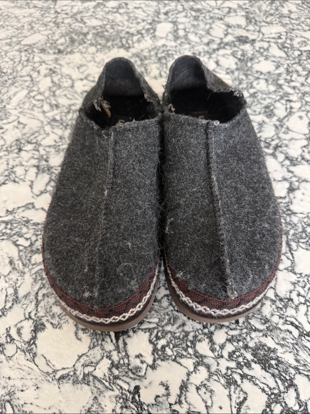 Women’s Gray Wool UGG Slip-On Casual Shoes